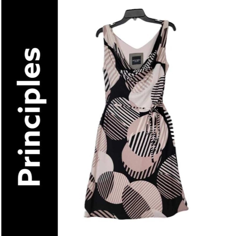 Principle by Ben de Lisi Size 10 Multicolored Stretch Sheath Sleeveless Dress